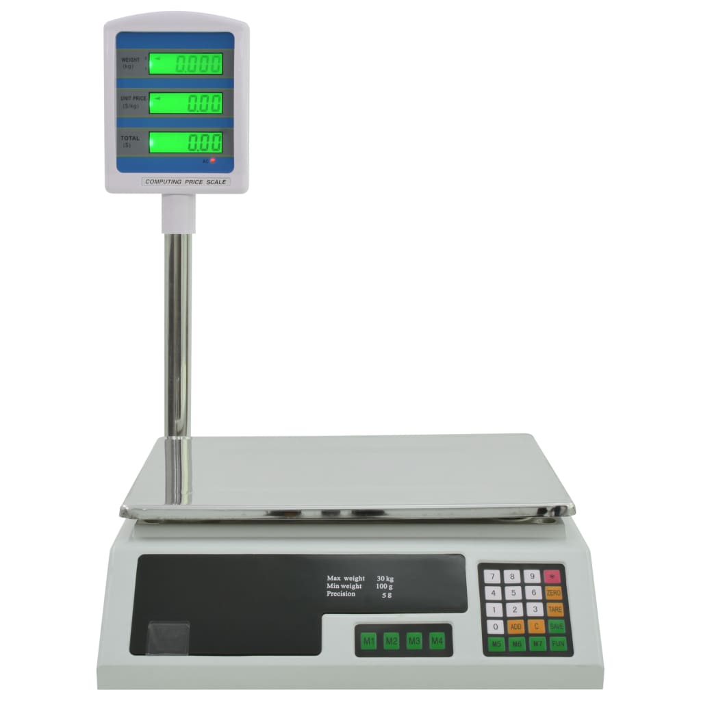 vidaXL Elektronisk paketvåg med LCD 30 kg