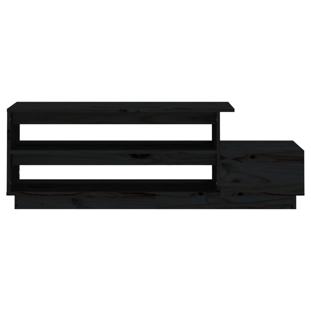 vidaXL Soffbord svart 120x50x40,5 cm massiv furu