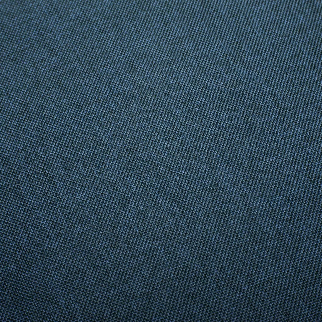 vidaXL Snurrbara matstolar 4 st blå tyg