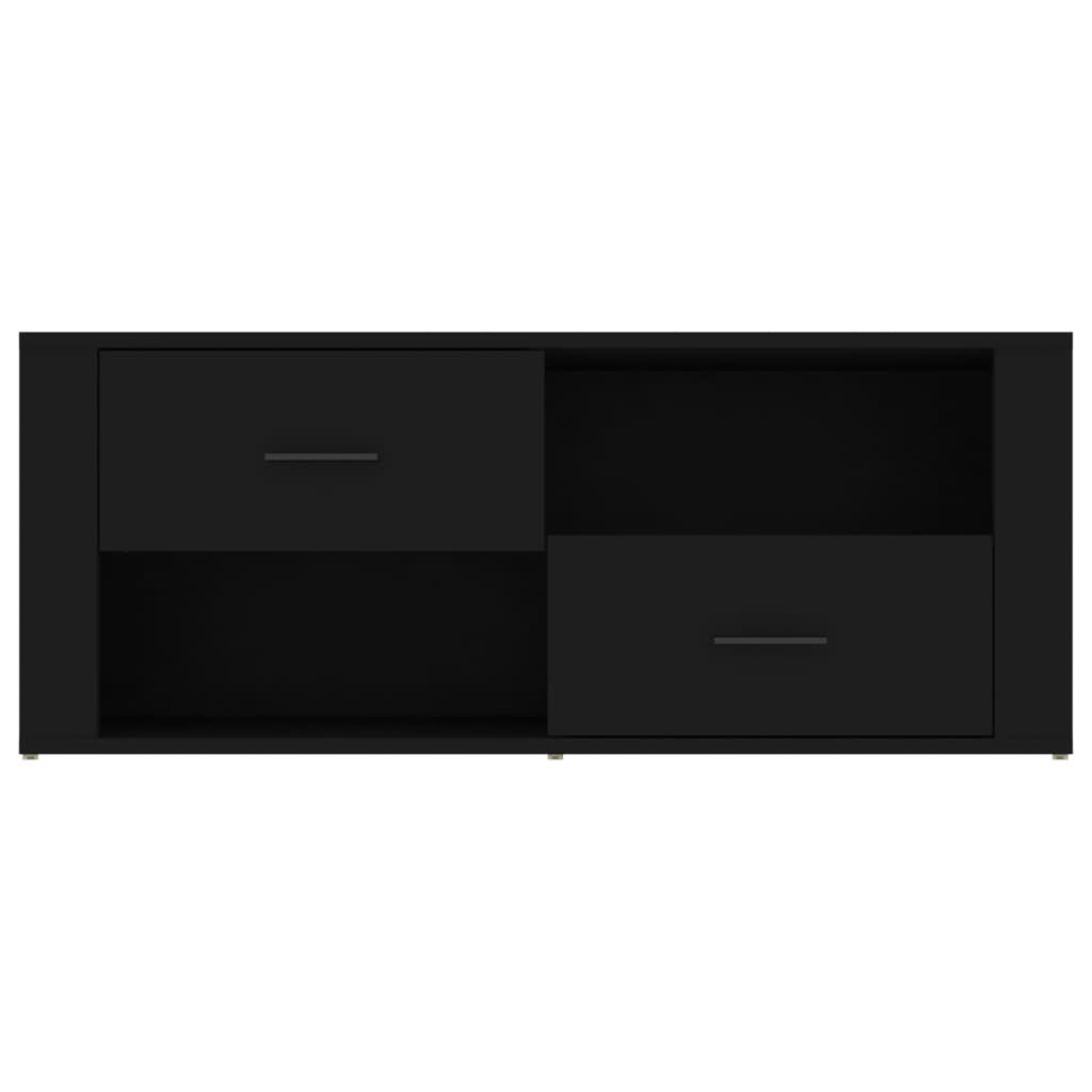 vidaXL TV-skåp svart 100x35x40 cm konstruerat trä
