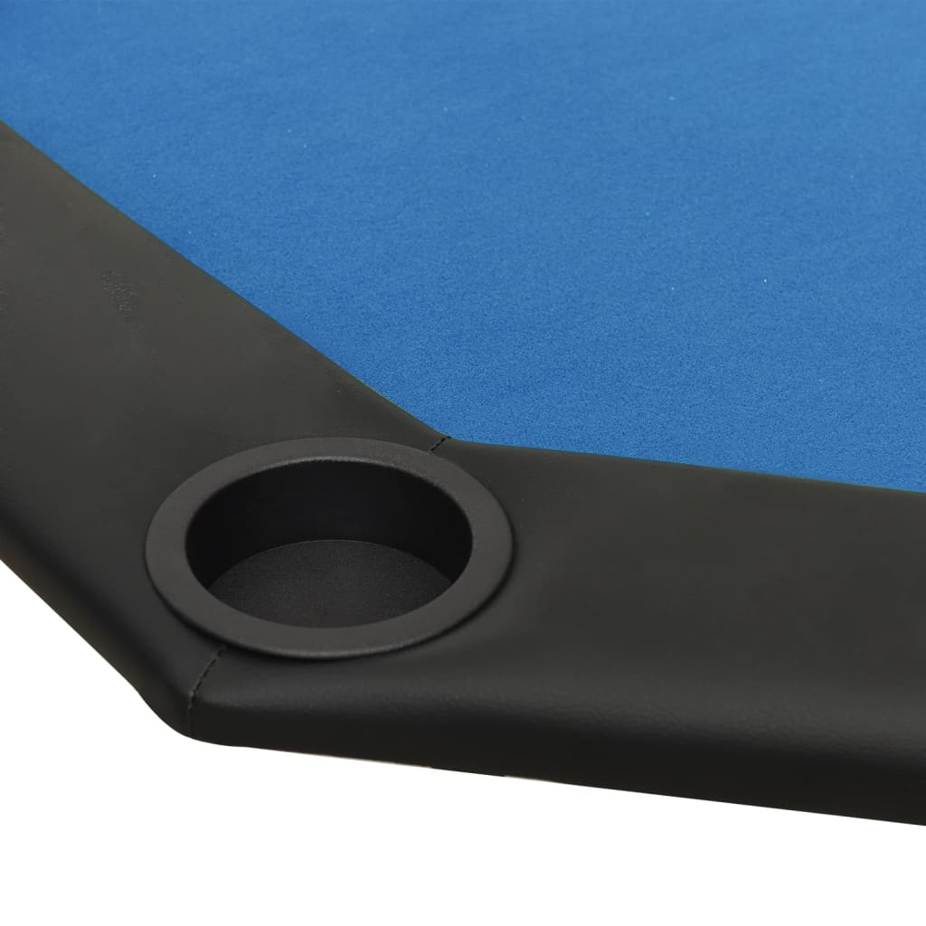 vidaXL Pokerbord för 8 spelare hopfällbart 108x108x75 cm blå
