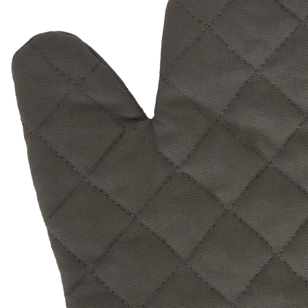 vidaXL Handduksset 15 st med ugnsvantar & grytlappar svart bomull