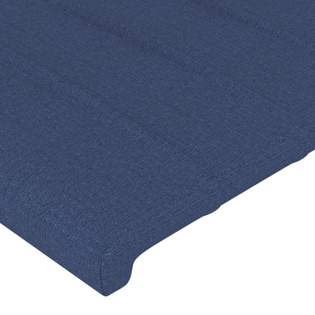 vidaXL Sänggavel med kanter blå 83x16x78/88 cm tyg
