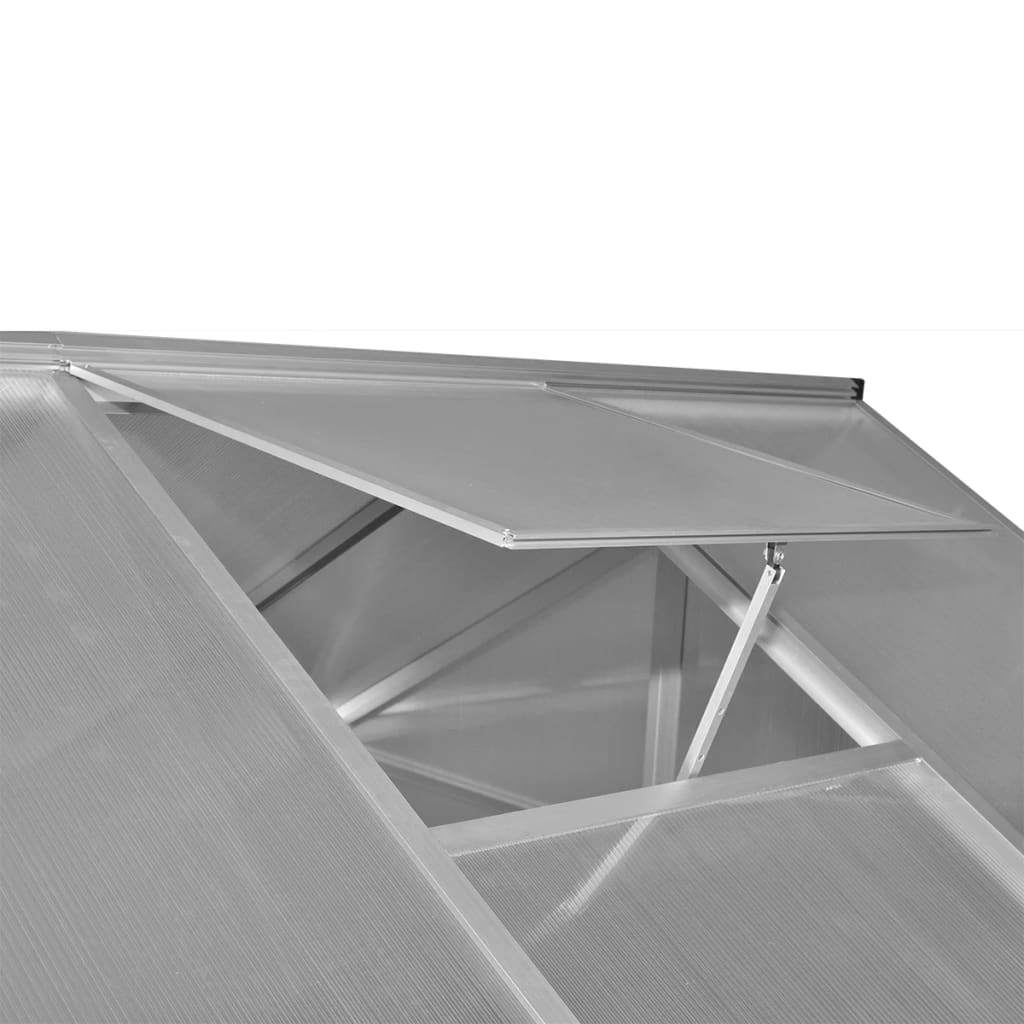 vidaXL Växthus 3,46 m² förstärkt aluminium