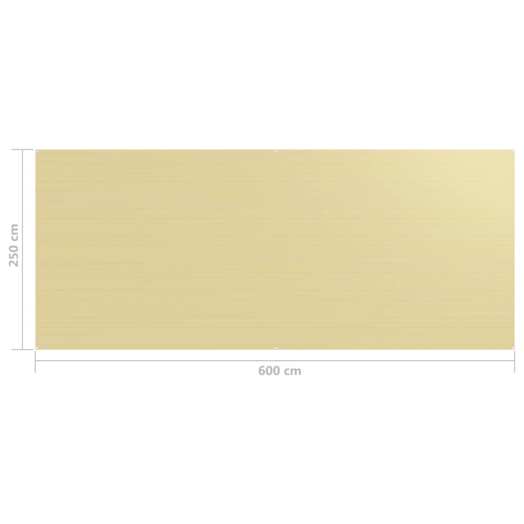 vidaXL Tältmatta 250x600 cm beige