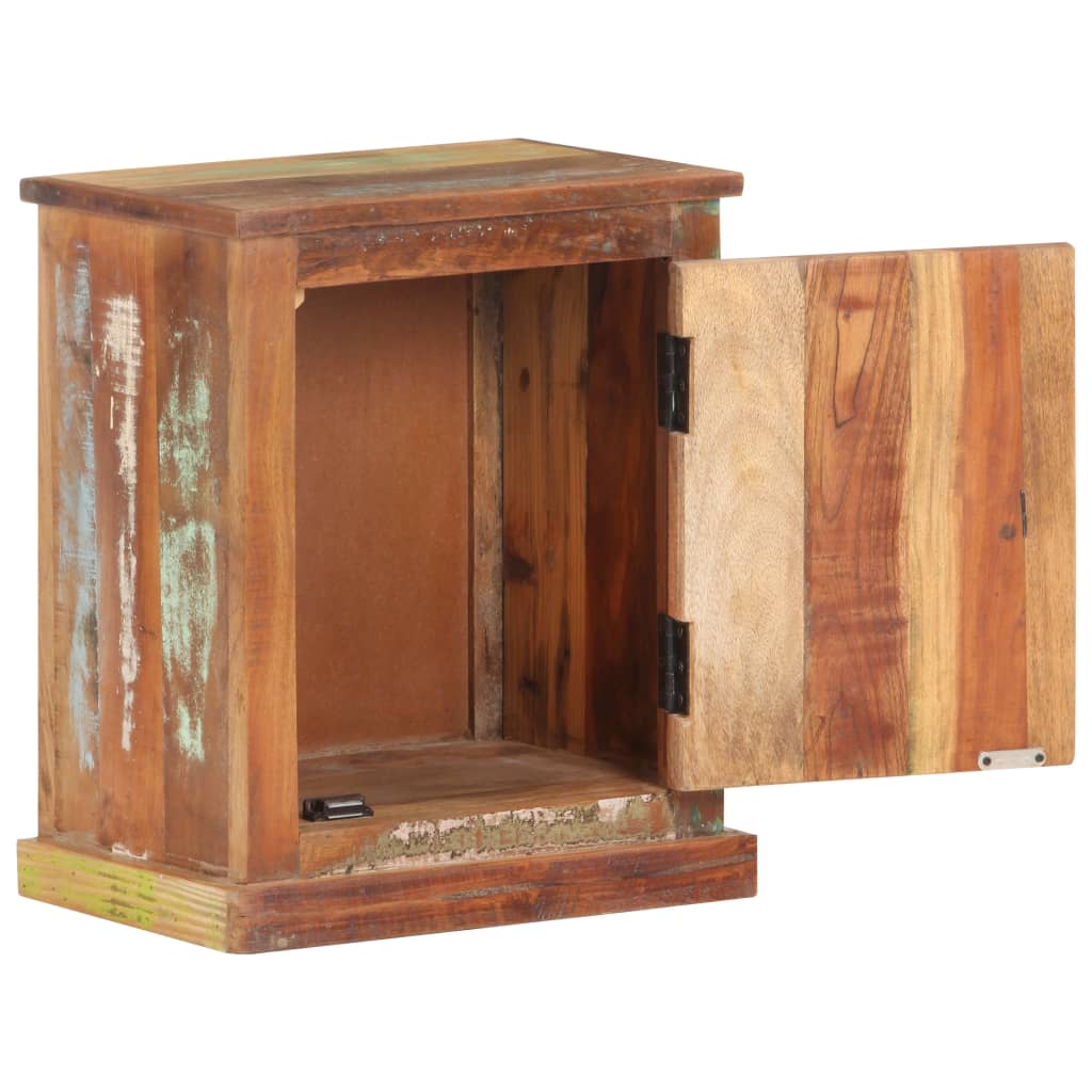 vidaXL Nattduksbord med buddha-utsmyckning 40x30x50 cm återvunnet trä