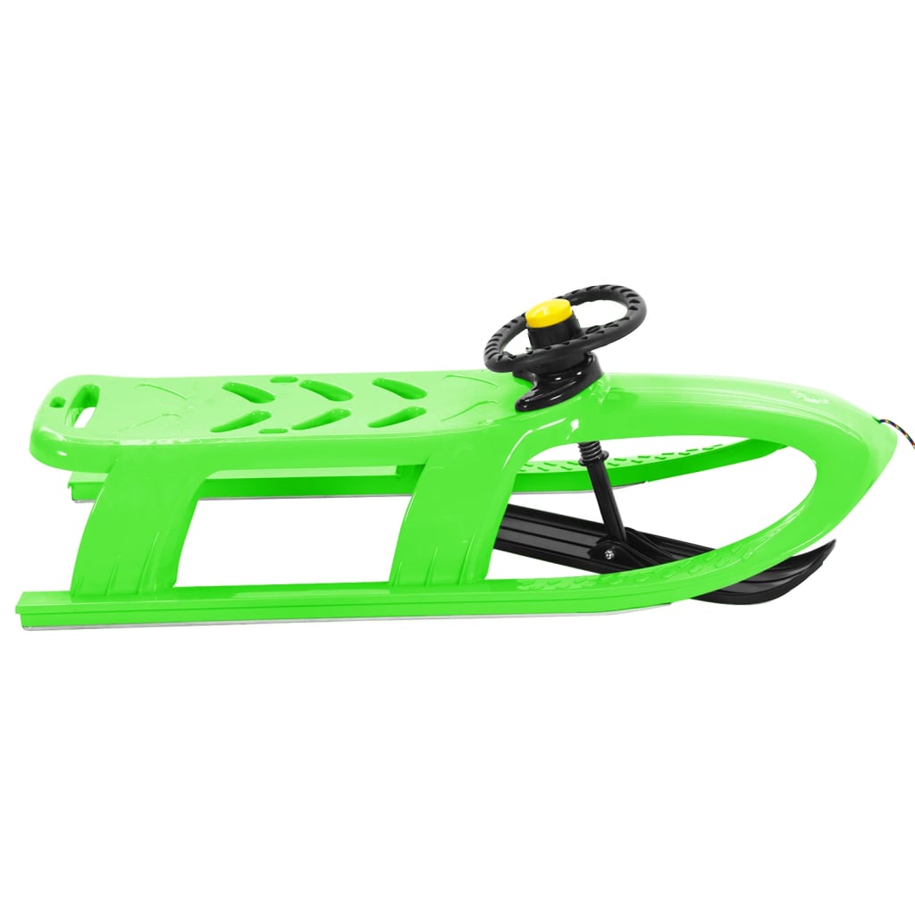 vidaXL Släde med ratt grön 102,5x40x23 cm polypropylen