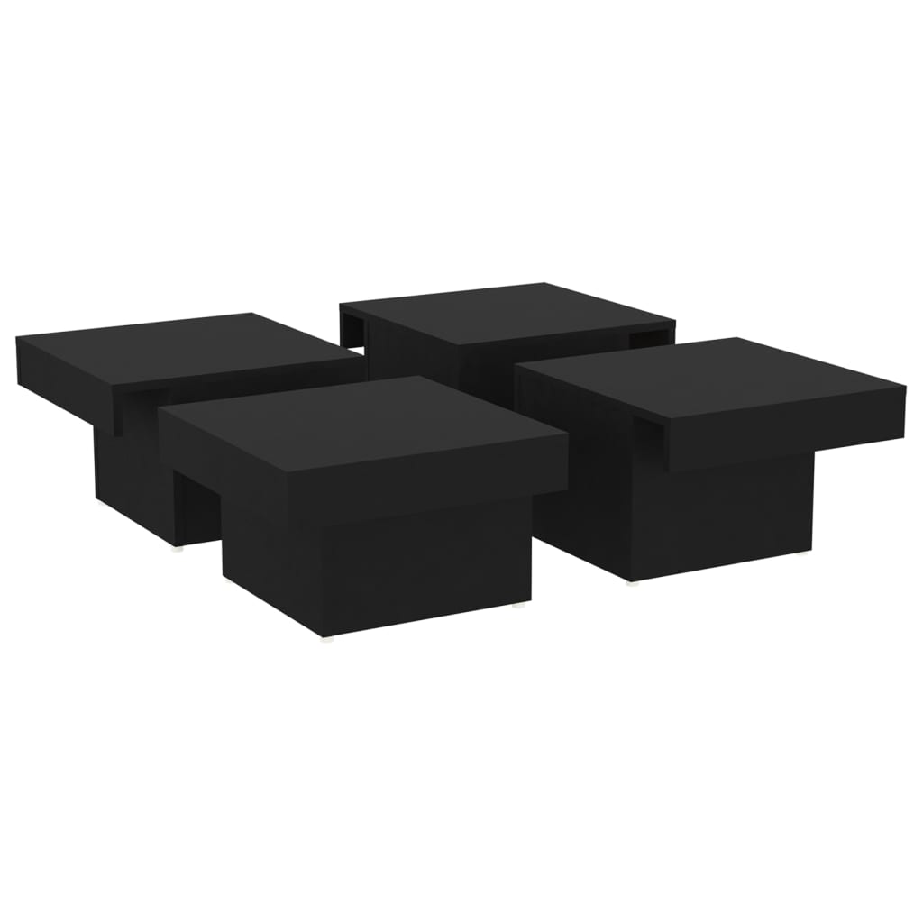 vidaXL Soffbord svart 90x90x28 cm konstruerat trä