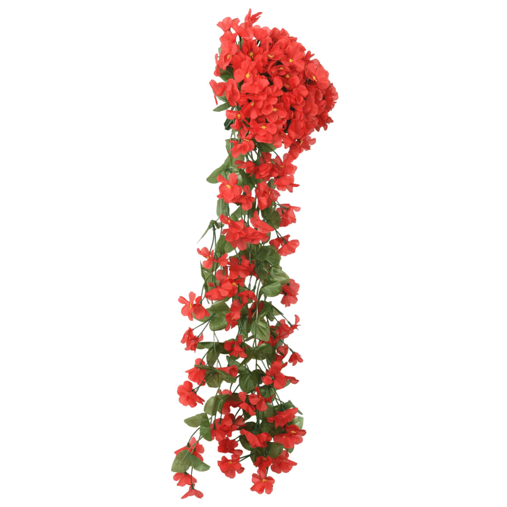 vidaXL Konstgjorda girlanger 3 st röd 85 cm
