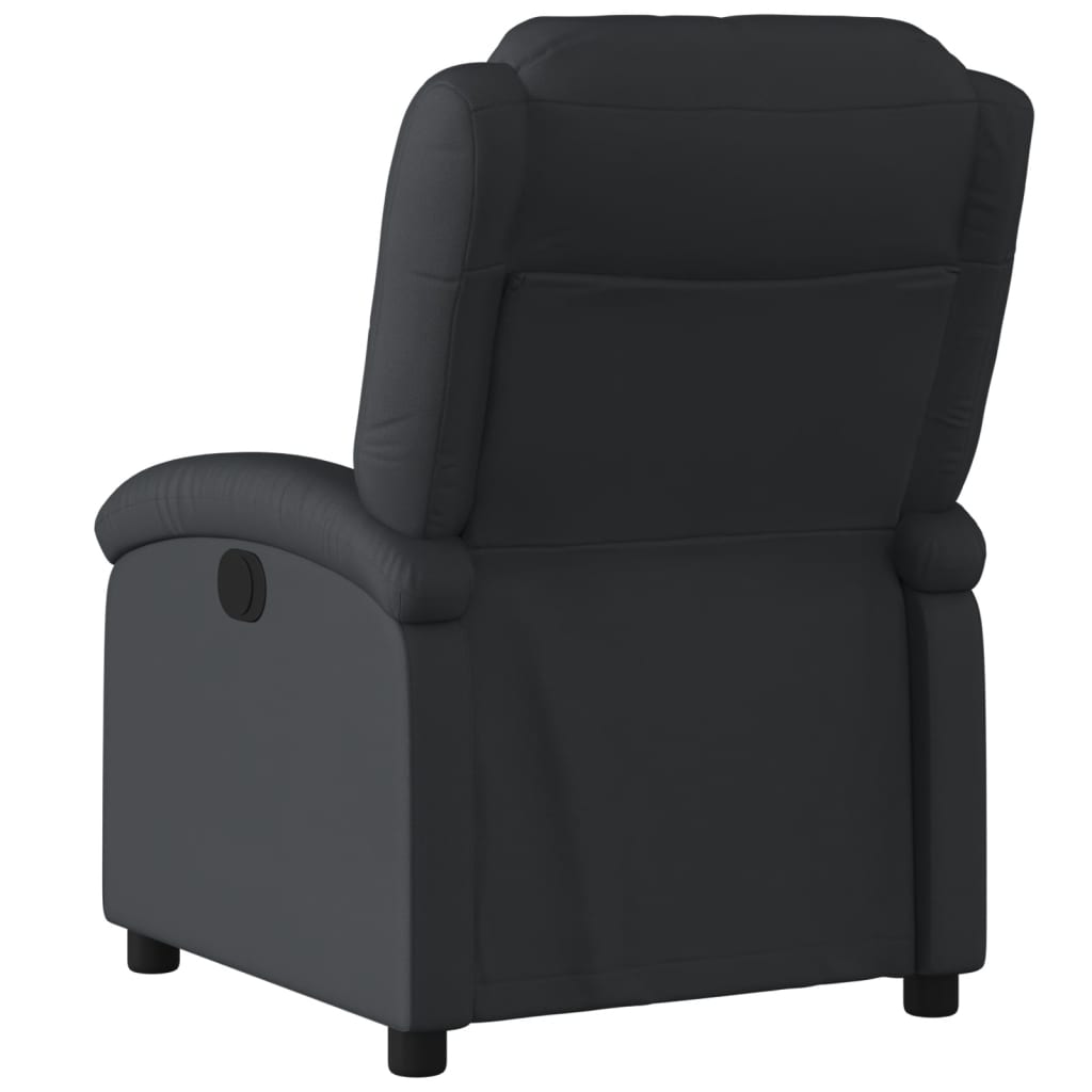 vidaXL Elektrisk reclinerfåtölj svart äkta läder