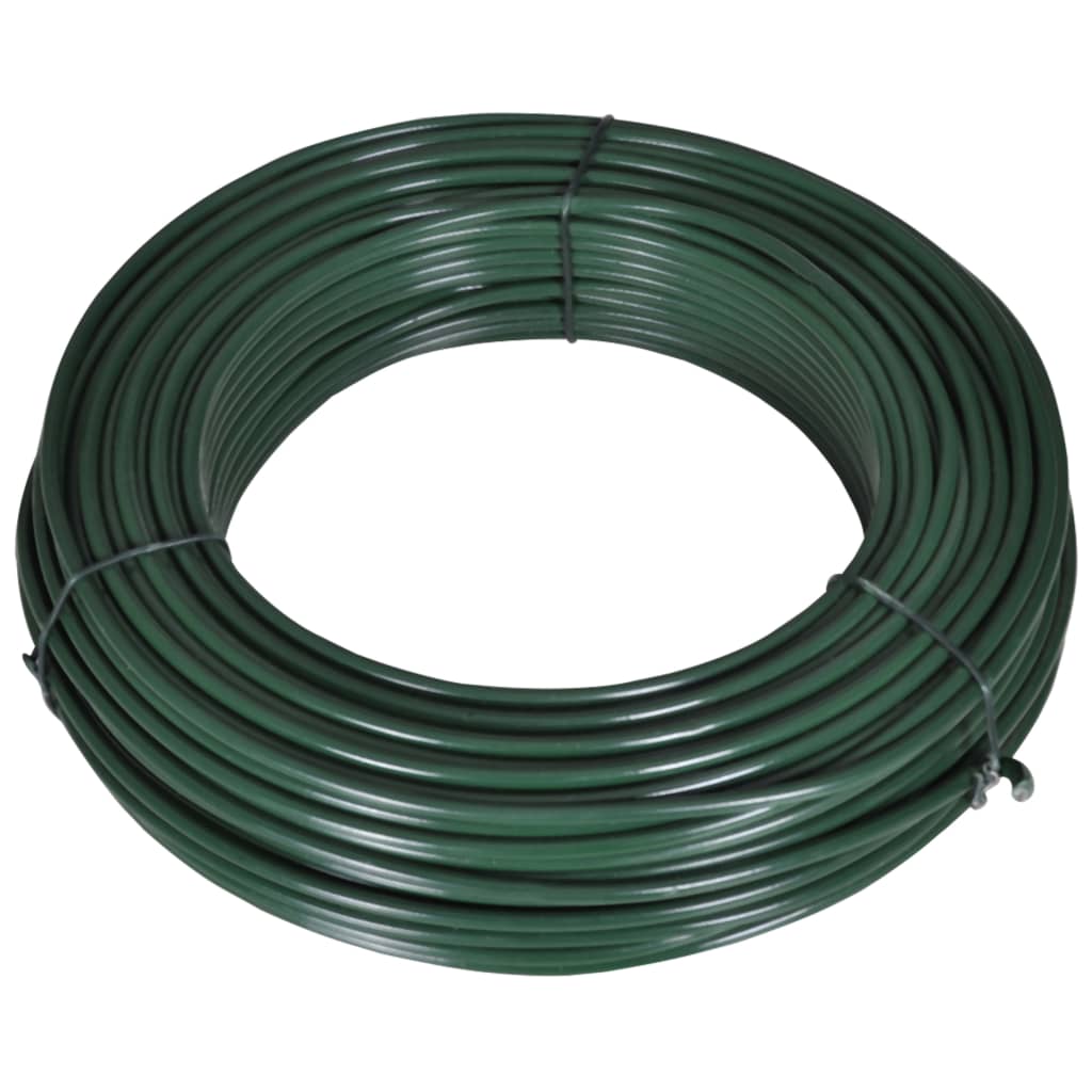 vidaXL Stagtråd 80 m 2,1/3,1 mm stål grön