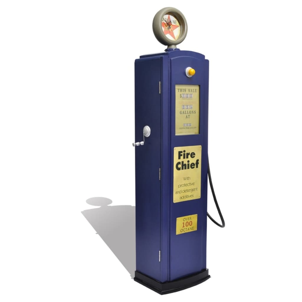 Förvaringsskåp bensinpump blå