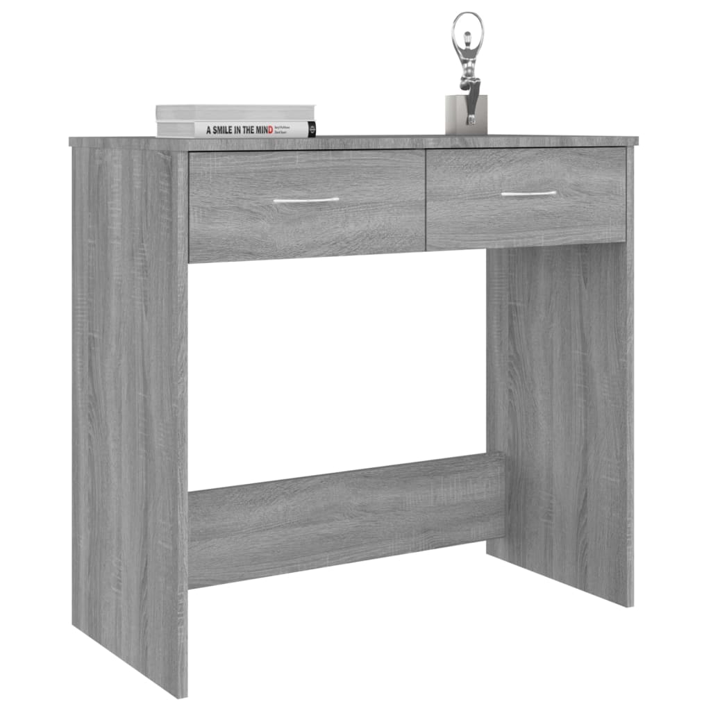 vidaXL Skrivbord grå sonoma 80x40x75 cm konstruerat trä
