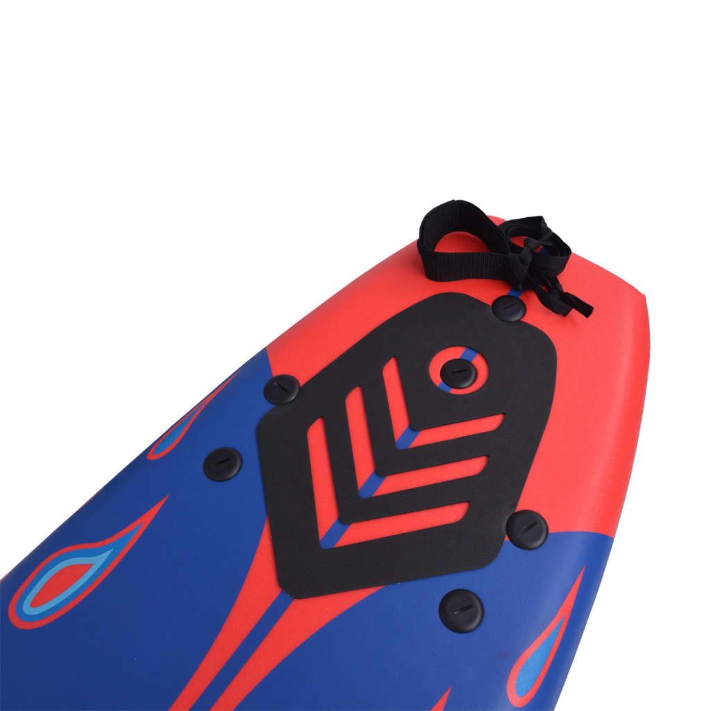 vidaXL Surfbräda blå och röd 170 cm