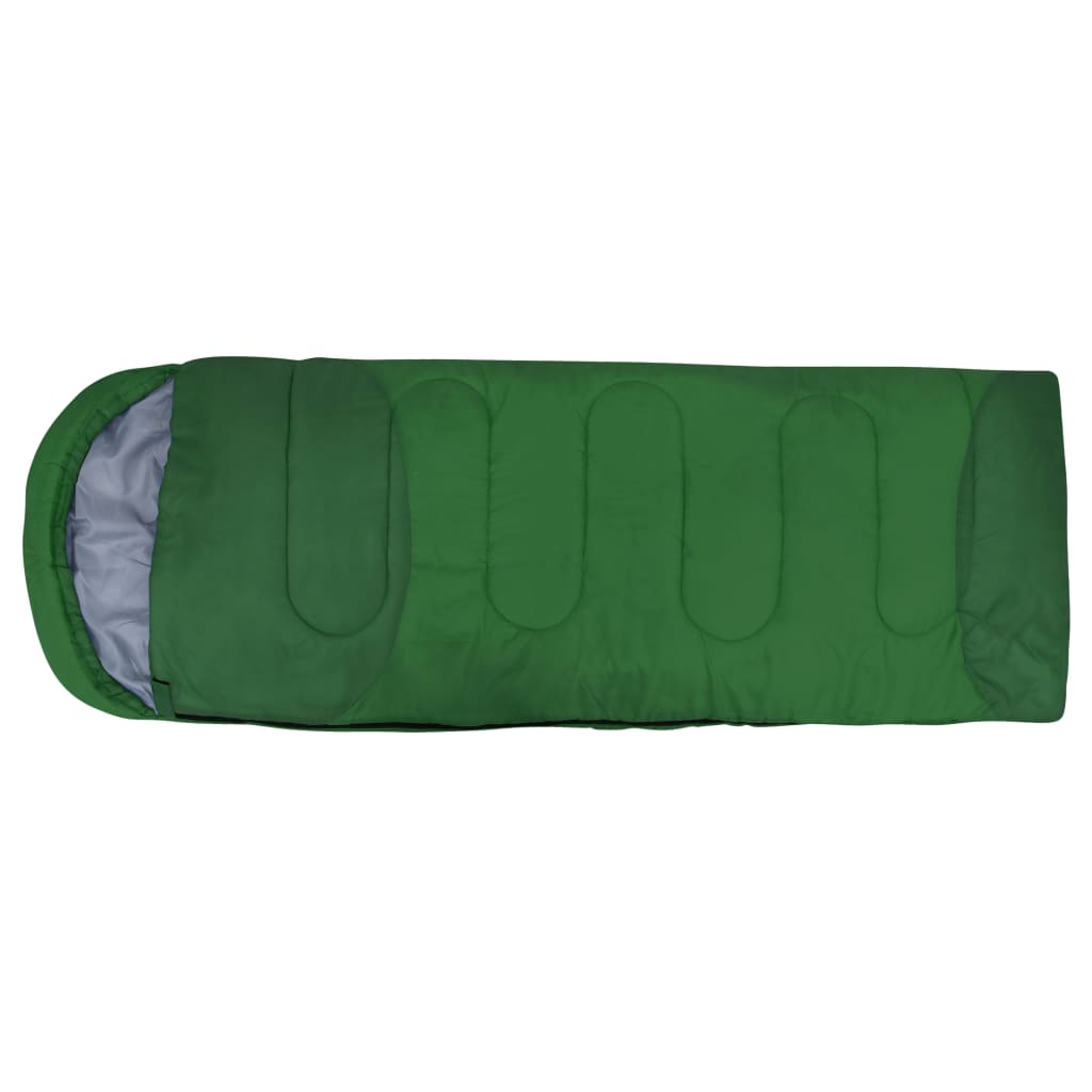 vidaXL Lätta sovsäckar 2 st grön 15°C 850g