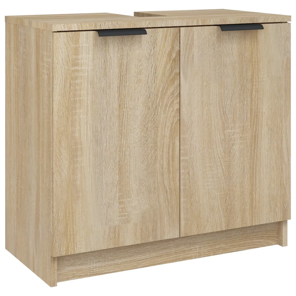 vidaXL Badrumsskåp sonoma-ek 64,5x33,5x59 cm konstruerat trä