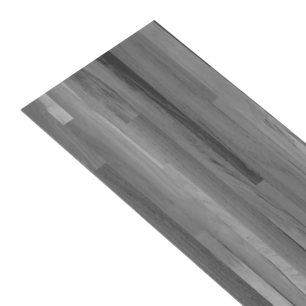 vidaXL Ej självhäftande PVC-golvplankor 5,26 m² 2 mm grårandig
