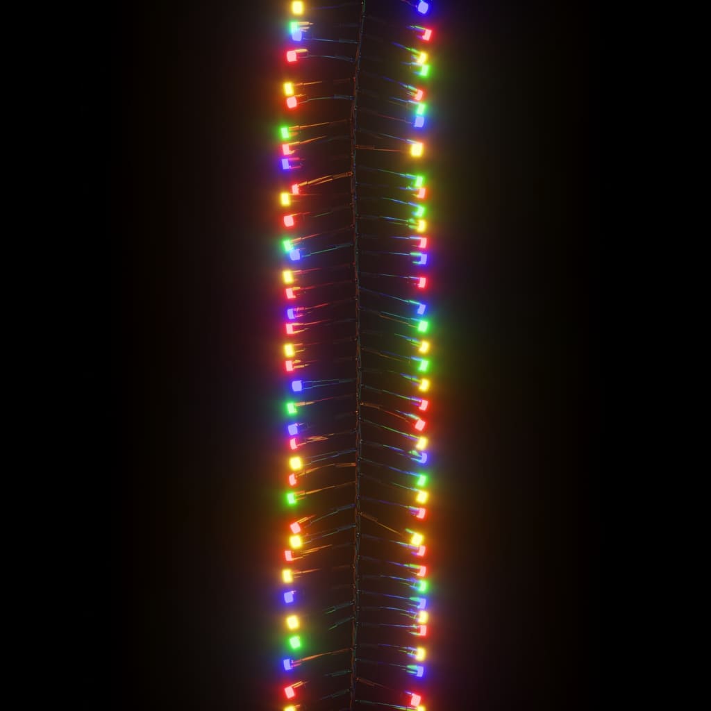 vidaXL Ljusslinga med 1000 LED cluster flerfärgad 11 m PVC