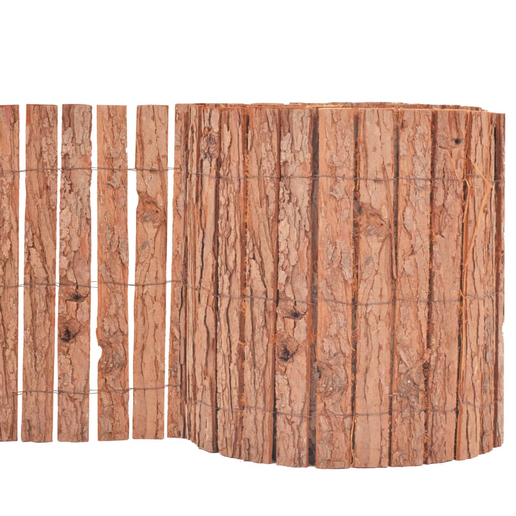 vidaXL Stängsel bark 1000x30 cm