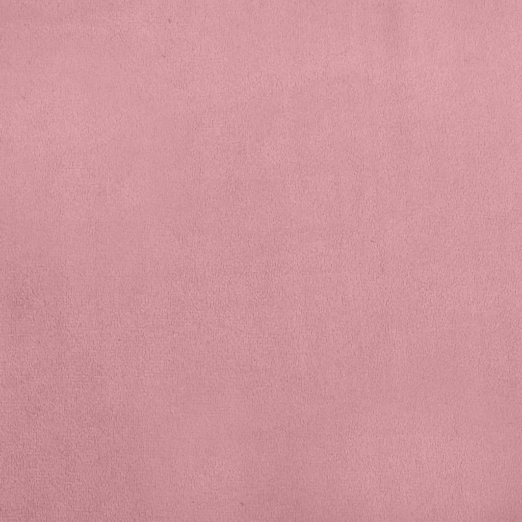 vidaXL Hundbädd rosa 100x54x33 cm sammet