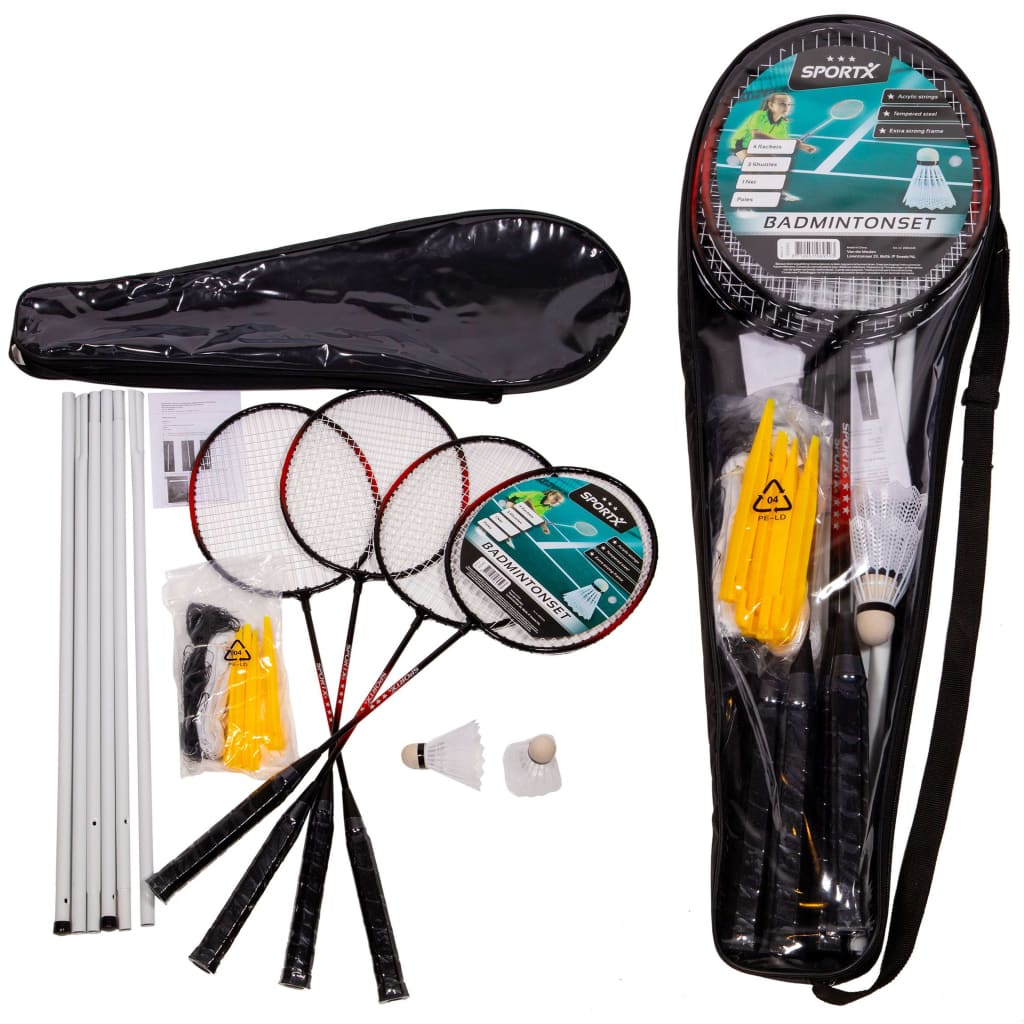 SportX Badmintonset med nät