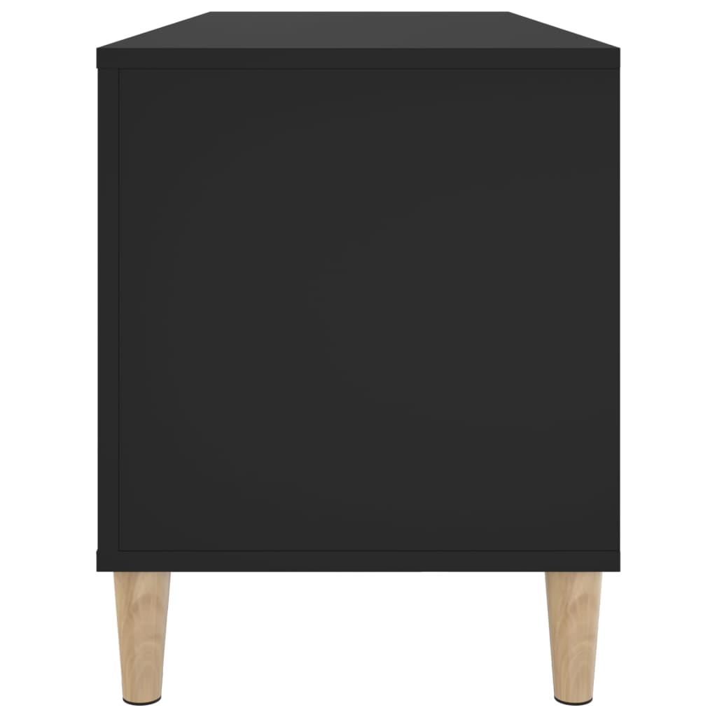 vidaXL Stereobänk svart 100x38x48 cm konstruerat trä