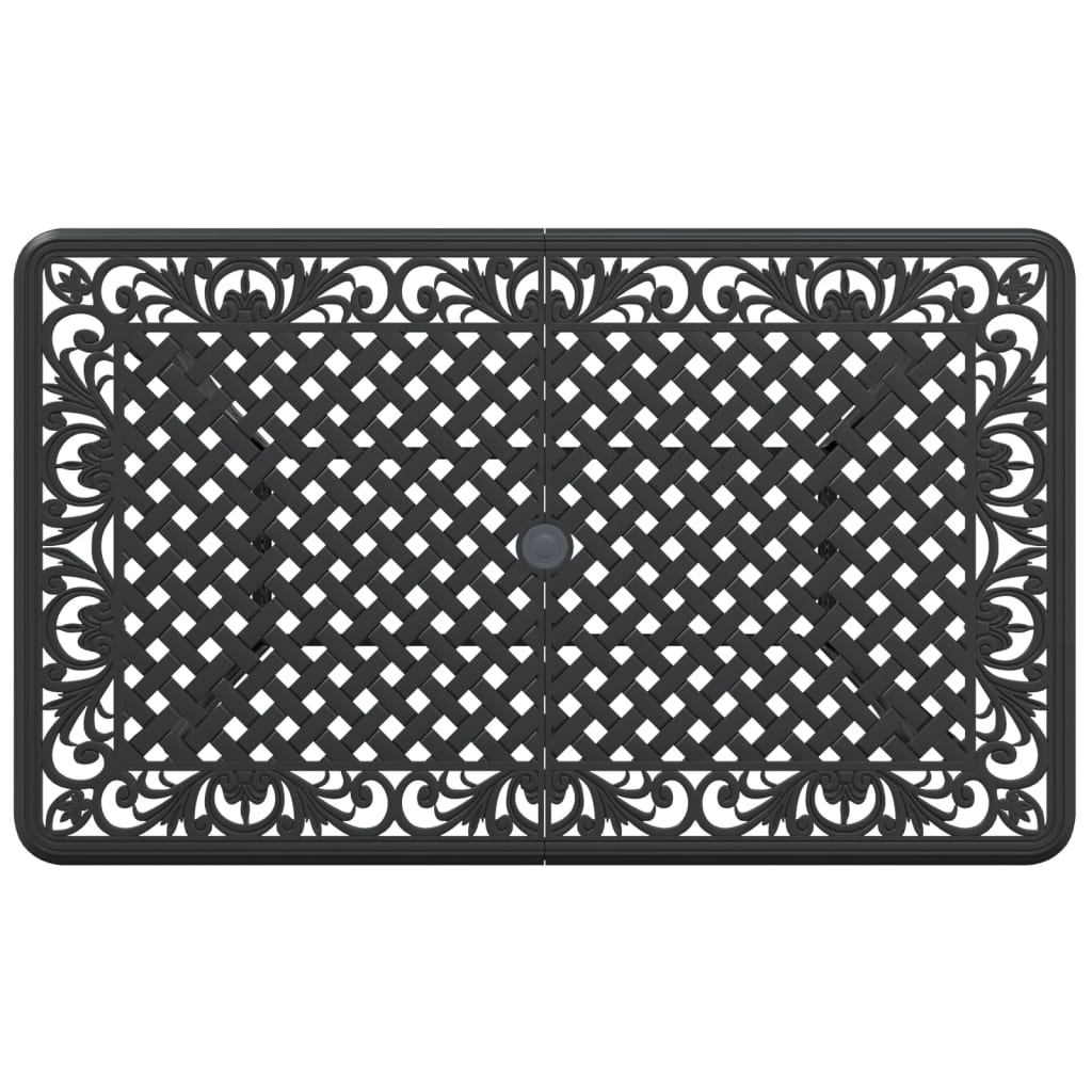 vidaXL Trädgårdsbord svart 150x90x72 cm gjuten aluminium