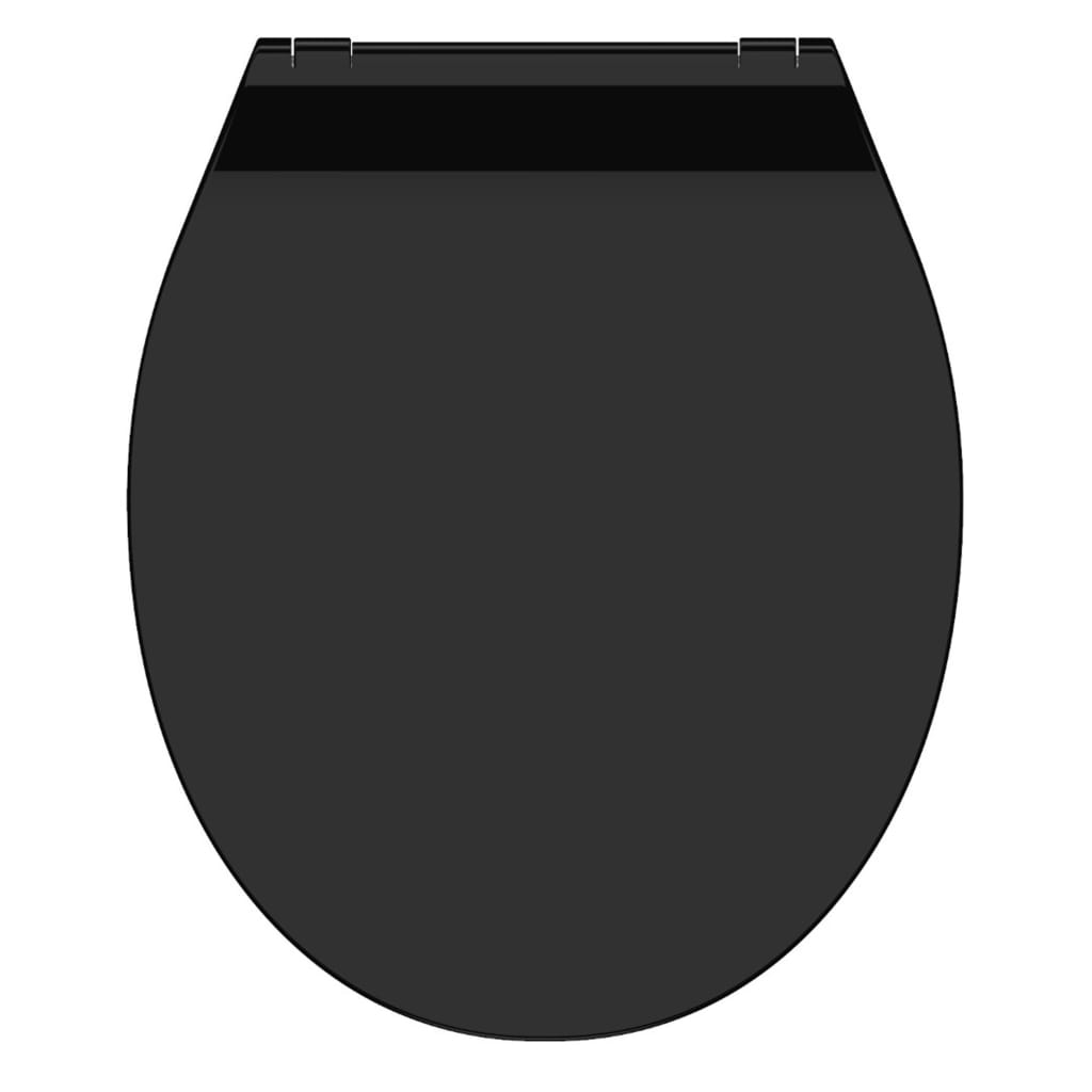 SCHÜTTE Toalettsits SLIM BLACK duroplast