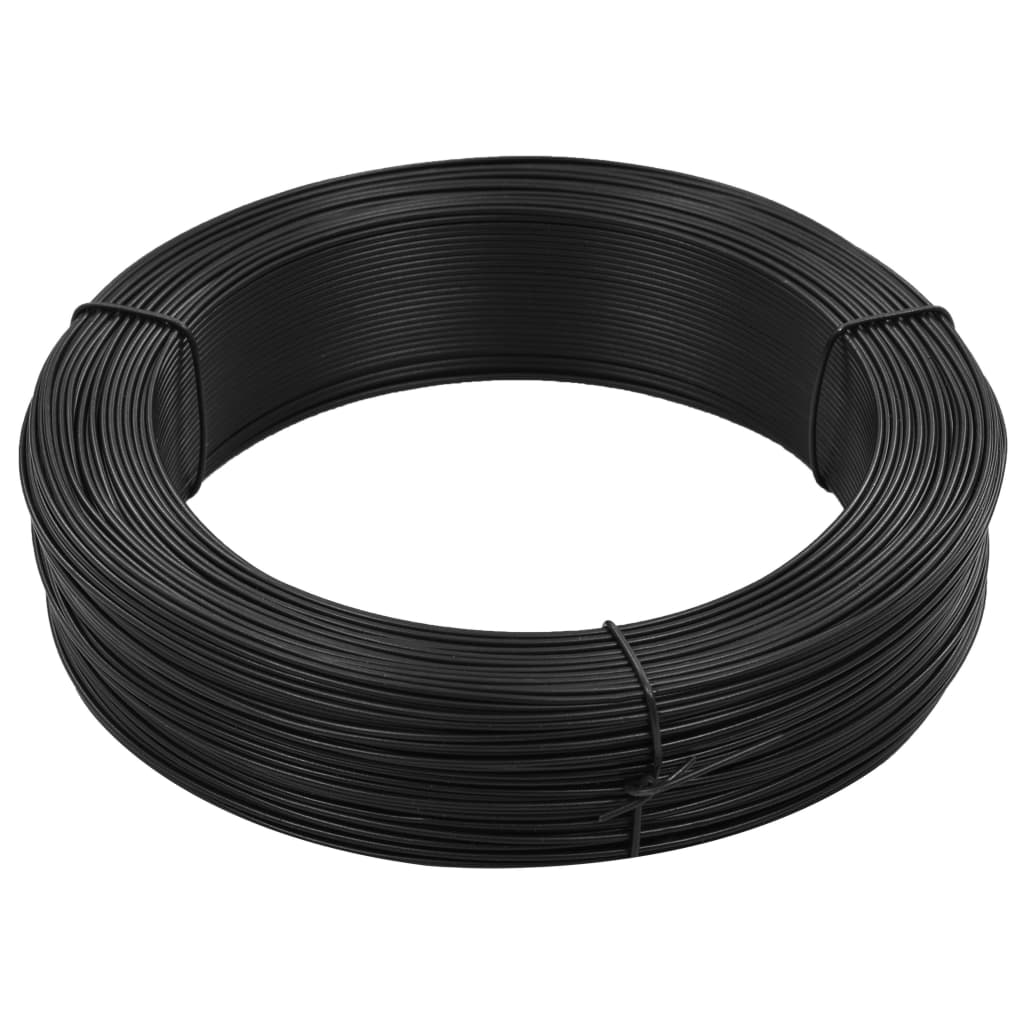 vidaXL Stagtråd 250 m 0,9/1,4 mm stål antracit