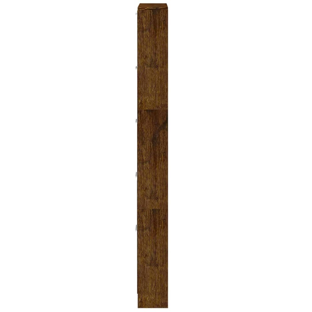 vidaXL Skoställ rökfärgad ek 59x17x169 cm konstruerat trä