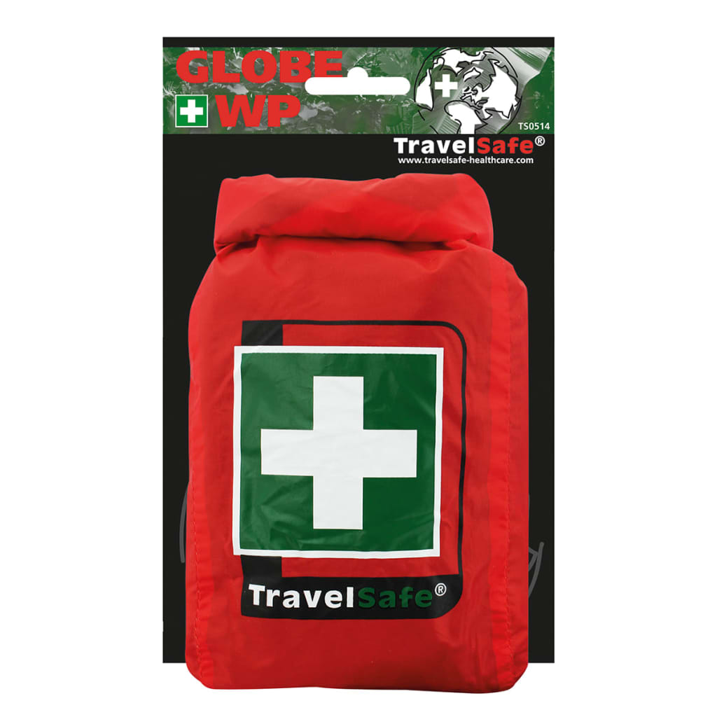 Travelsafe Första hjälpen-kit 43 delar Globe Waterproof röd