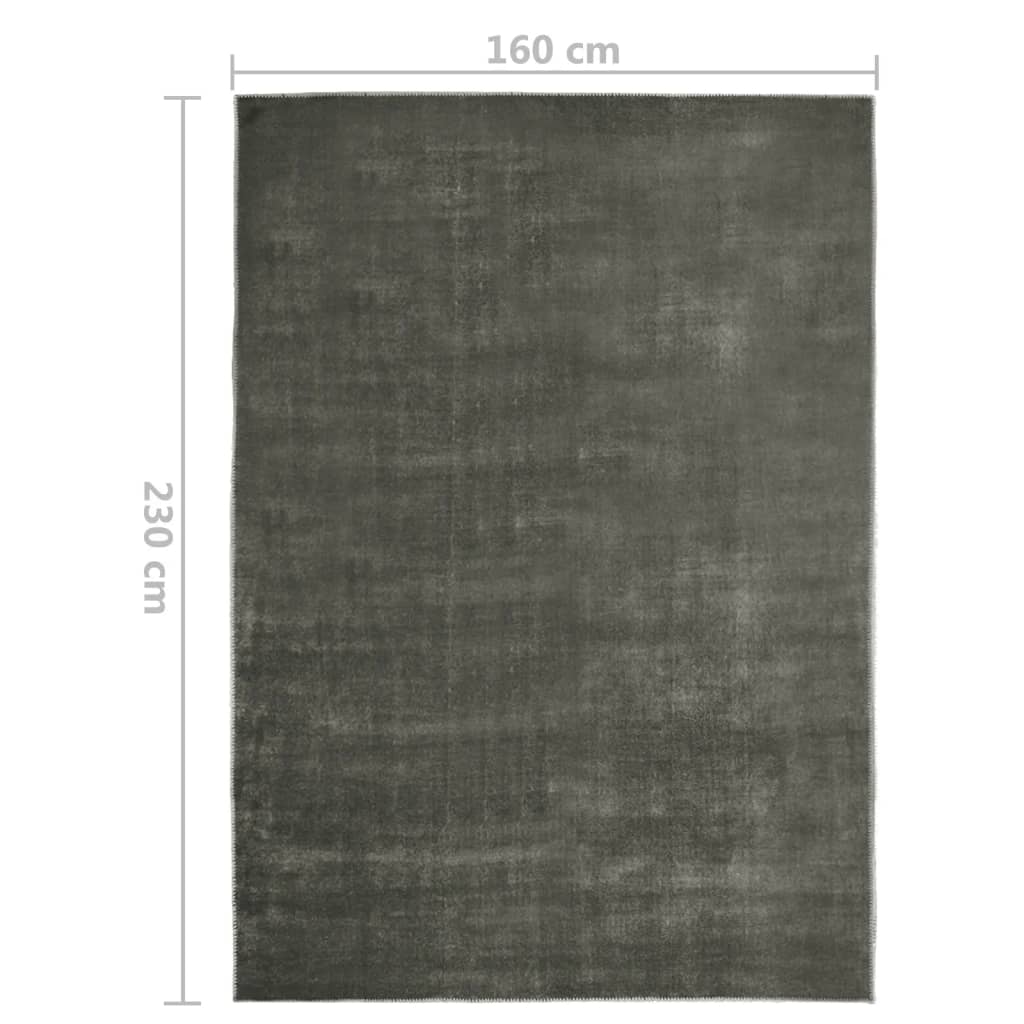 vidaXL Tvättbar matta vikbar taupe 160x230 cm polyester