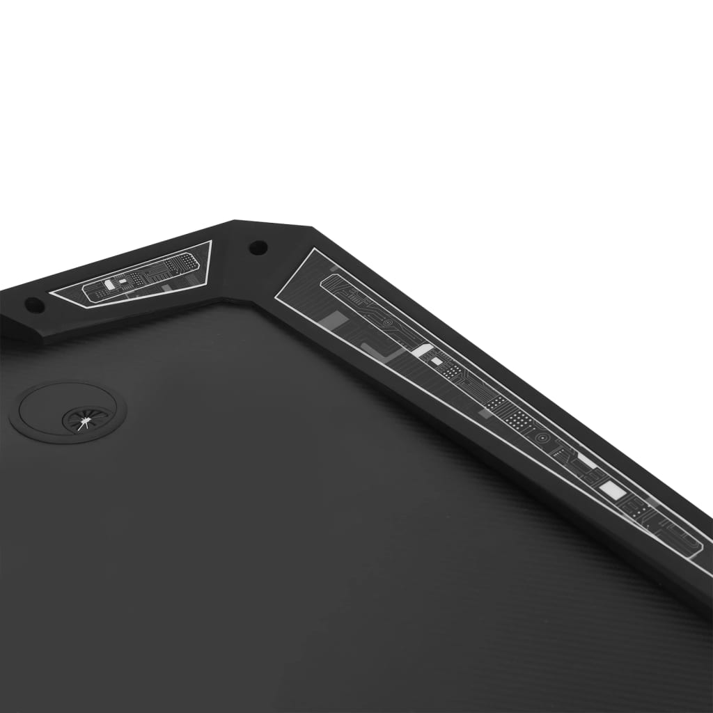 vidaXL Gamingskrivbord LED med Y-formade ben svart 90x60x75 cm