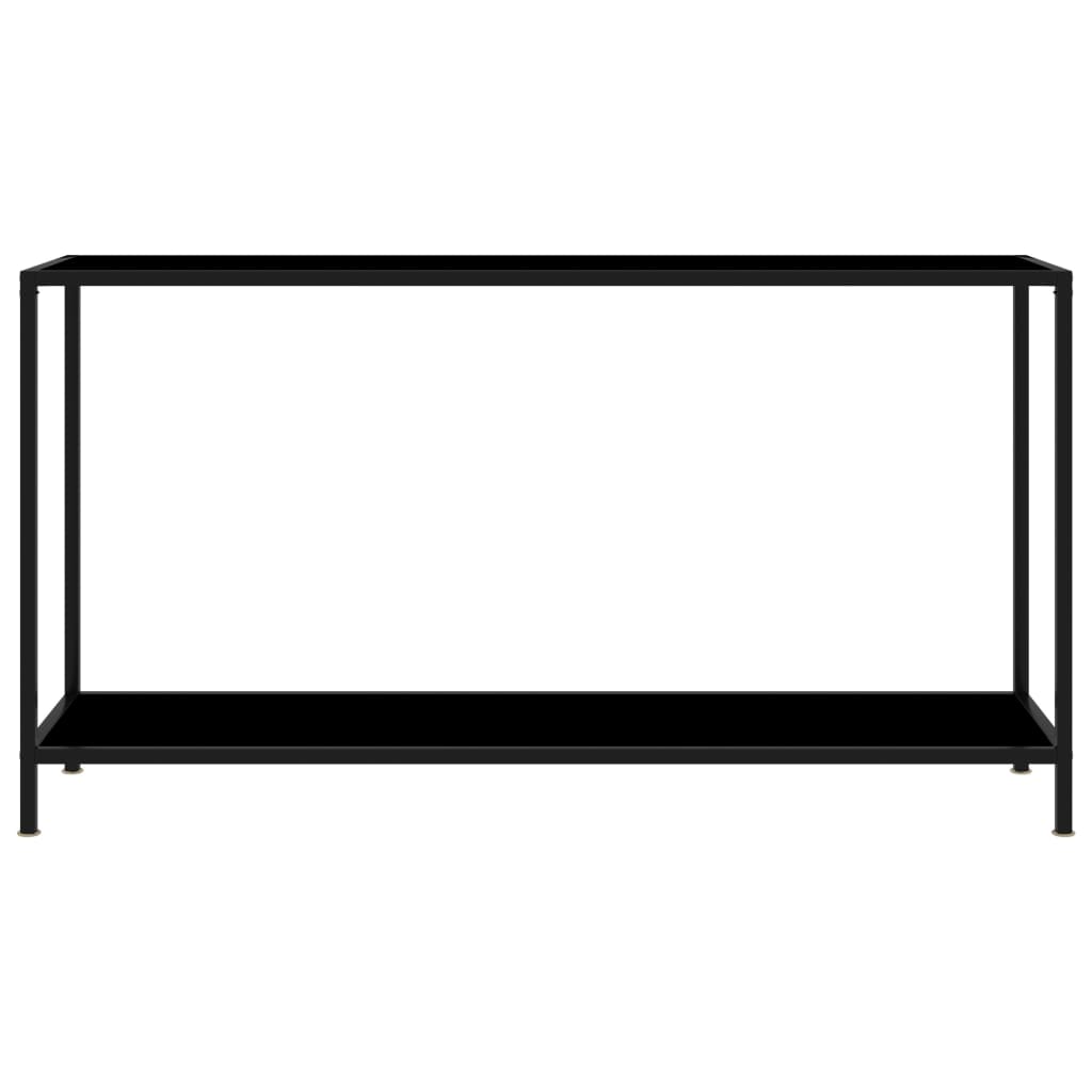 vidaXL Konsolbord svart 140x35x75 cm härdat glas