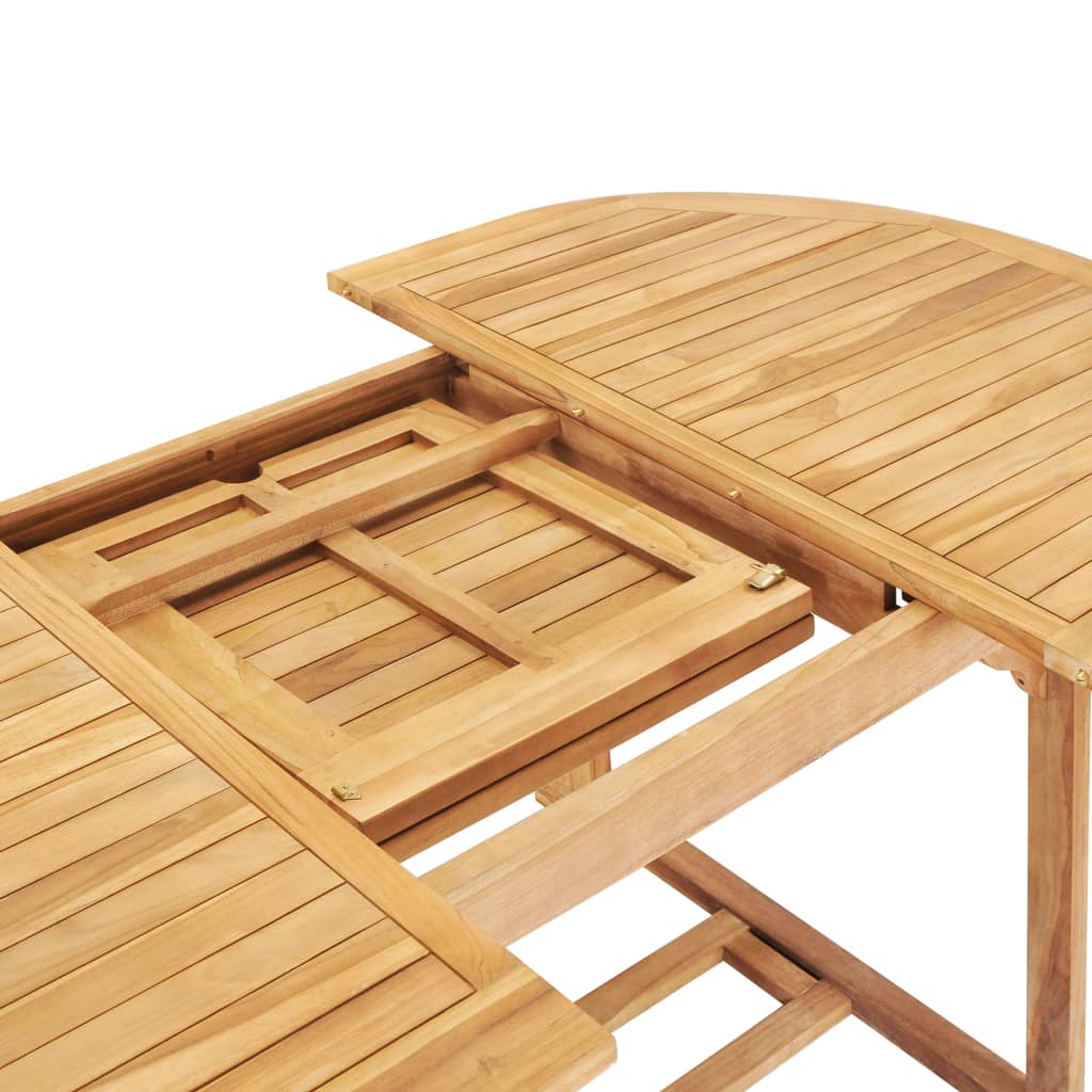 vidaXL Trädgårdsbord utdragbart 150-200x100x75 cm massiv teak