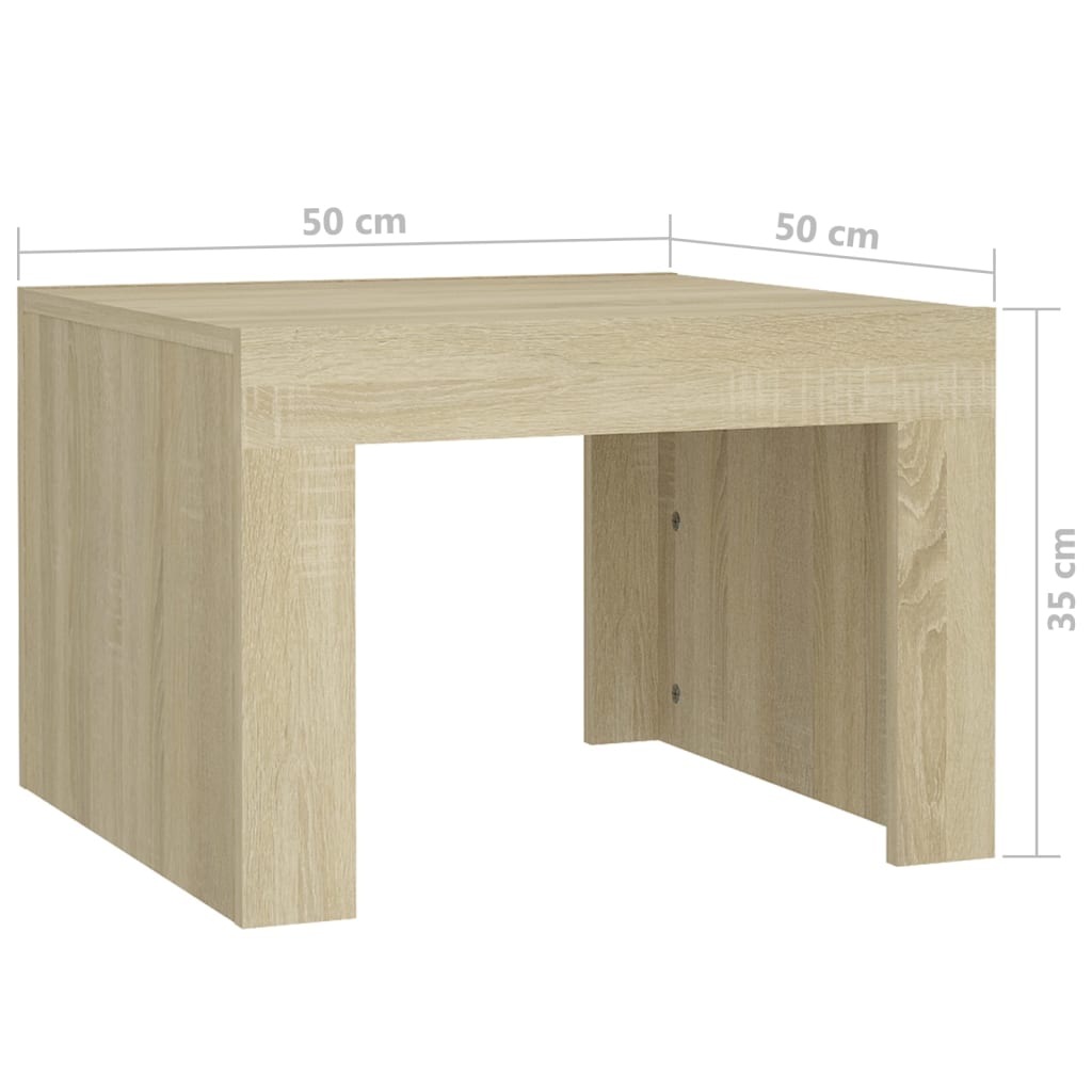 vidaXL Soffbord sonoma-ek 50x50x35 cm konstruerat trä