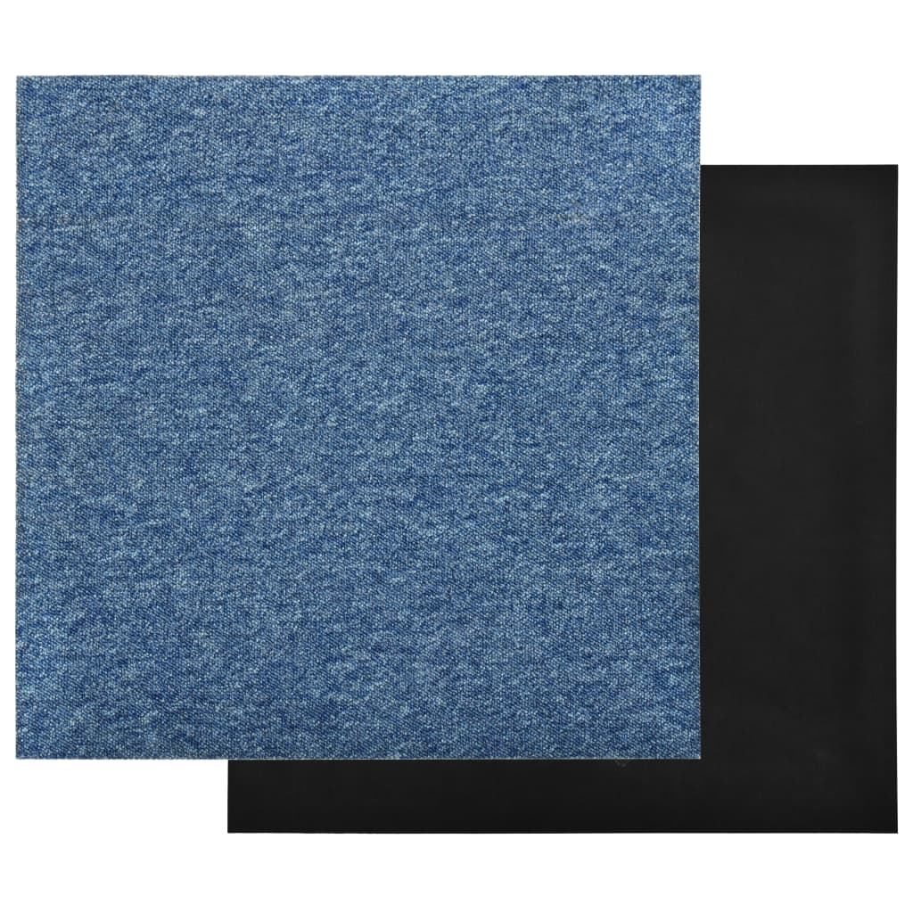 vidaXL Textilplattor 20 st 5 m² 50x50 cm blå