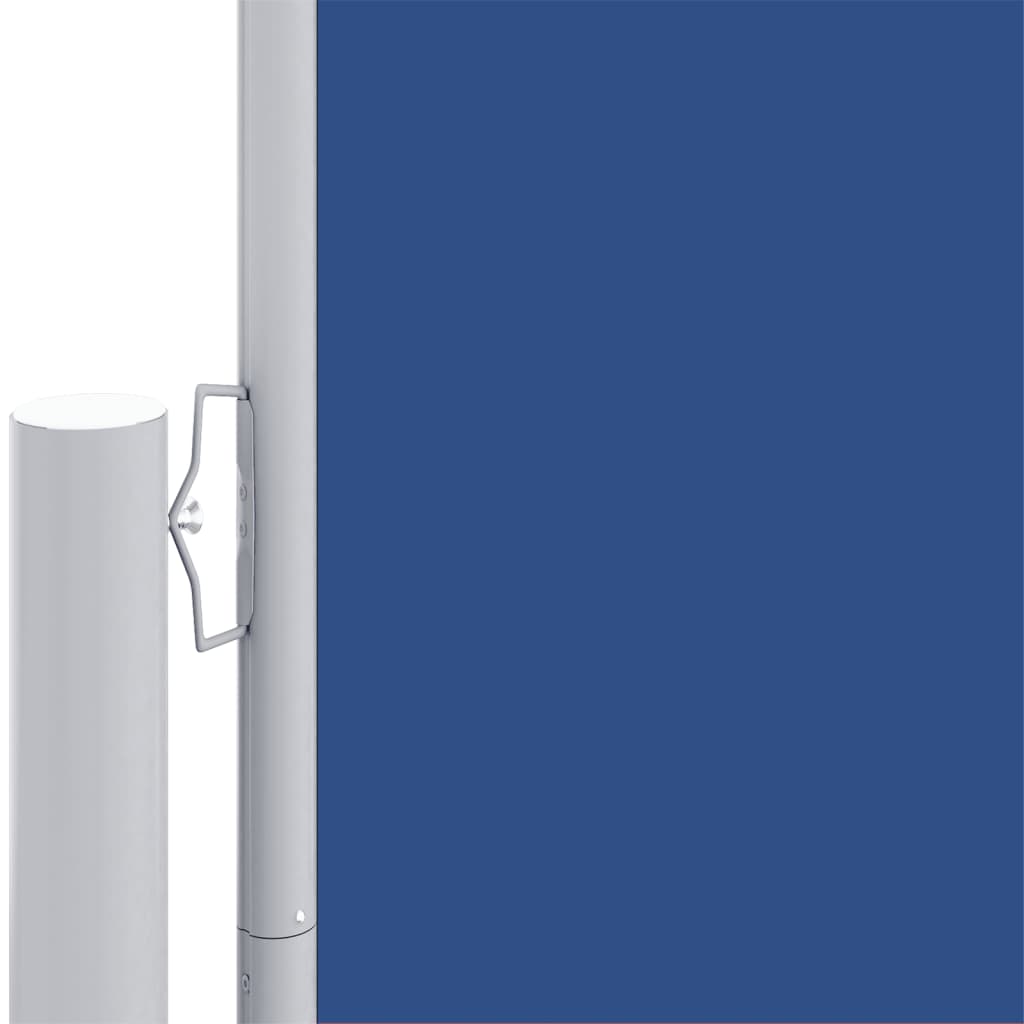 vidaXL Infällbar sidomarkis blå 117x1000 cm