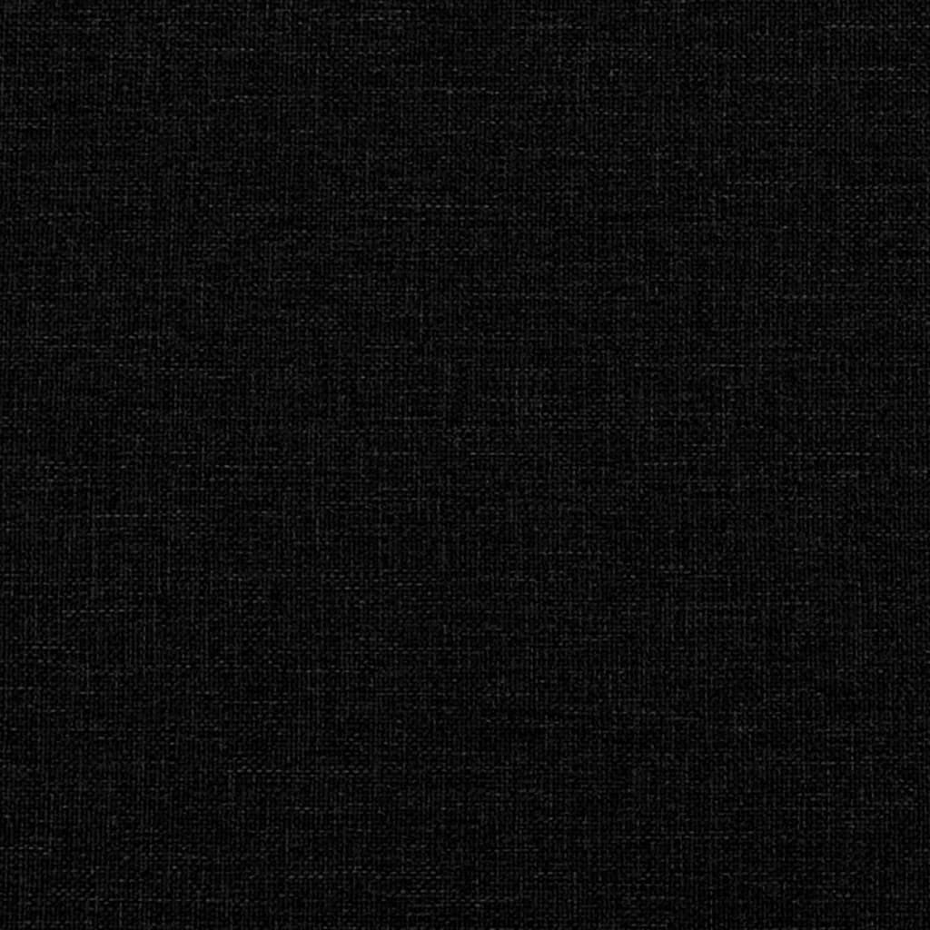 vidaXL Sängram med huvudgavel svart 100x200 cm tyg