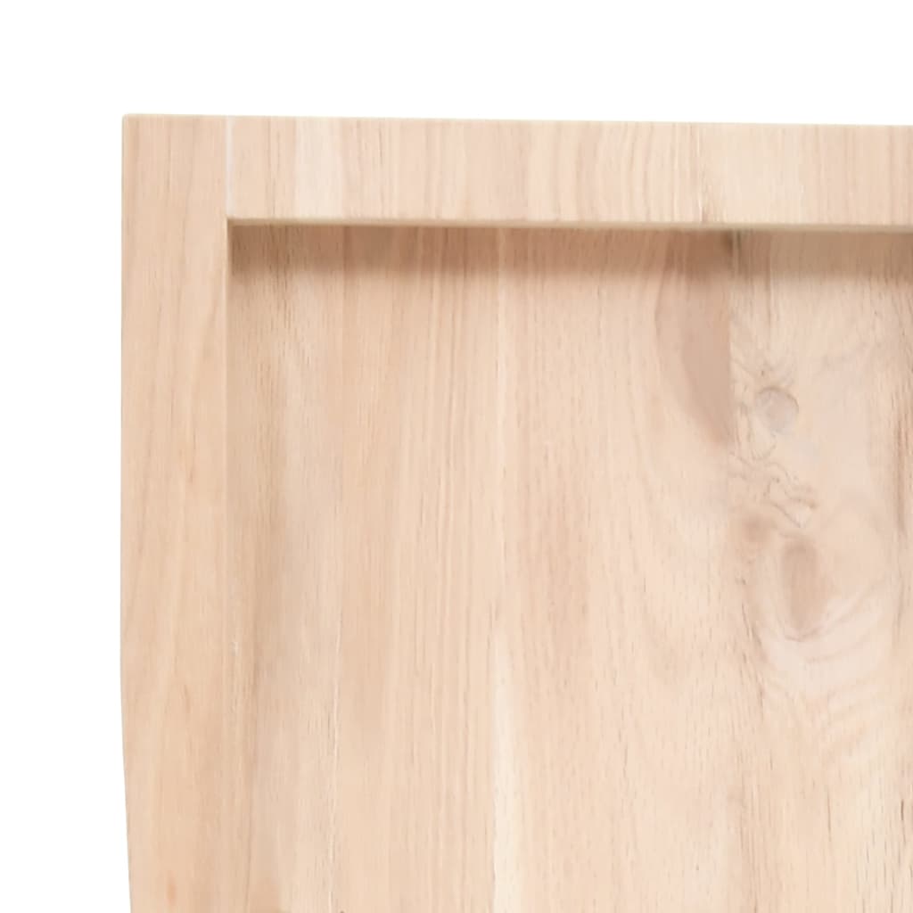 vidaXL Bänkskiva för badrum 180x40x(2-4) cm obehandlat massivt trä