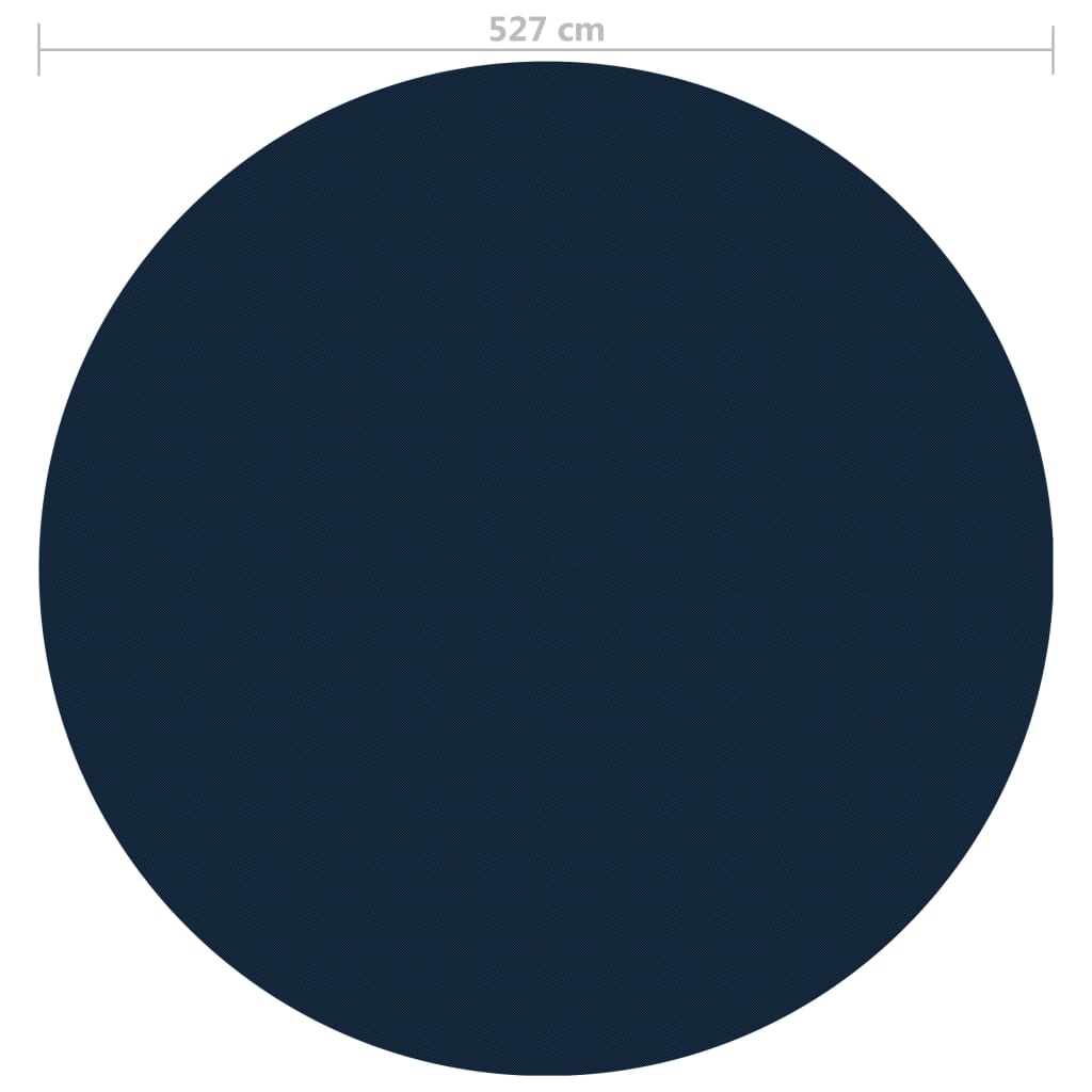 vidaXL Värmeduk för pool PE 527 cm svart och blå