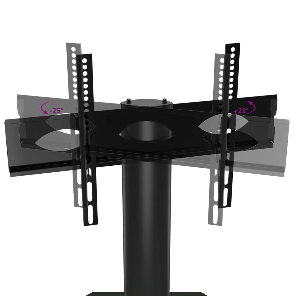 vidaXL Tv-bänk hörn 4 hyllor för 32-70 tum svart