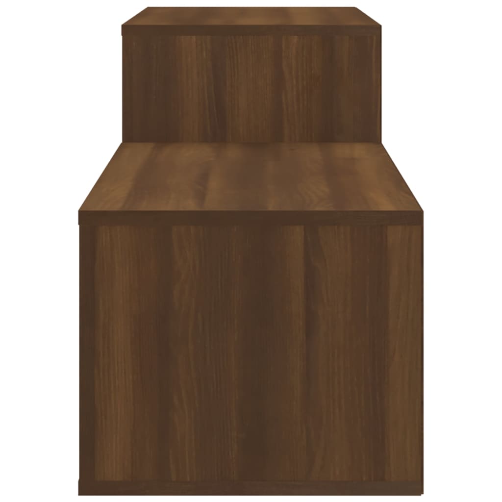 vidaXL Skoställ brun ek 150x35x45 cm konstruerat trä