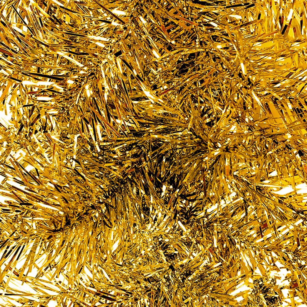 vidaXL Julgirlang med LED-lampor 10 m guld