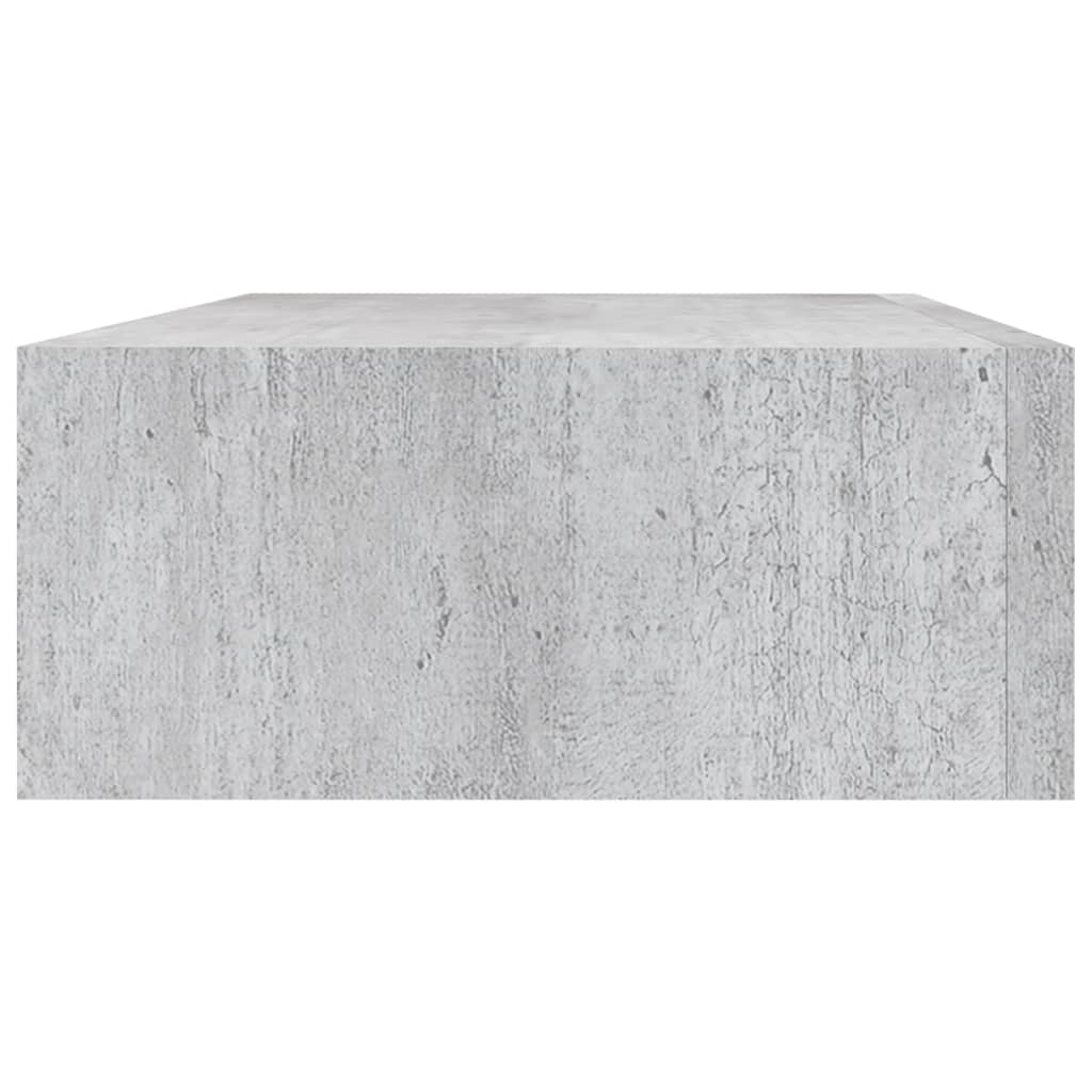 vidaXL Vägglådor betonggrå 2 st 40x23,5x10 cm MDF