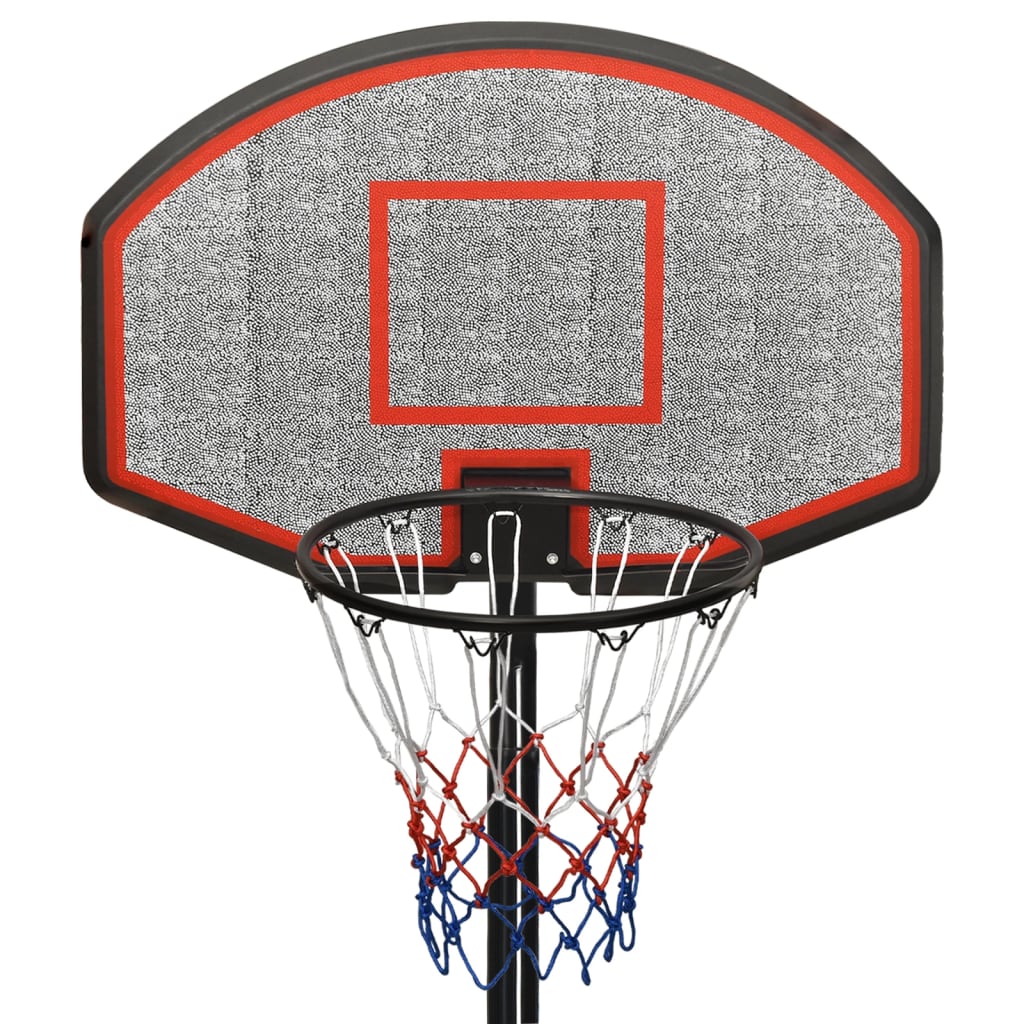 vidaXL Basketkorg med stativ svart 282-352 cm polyeten