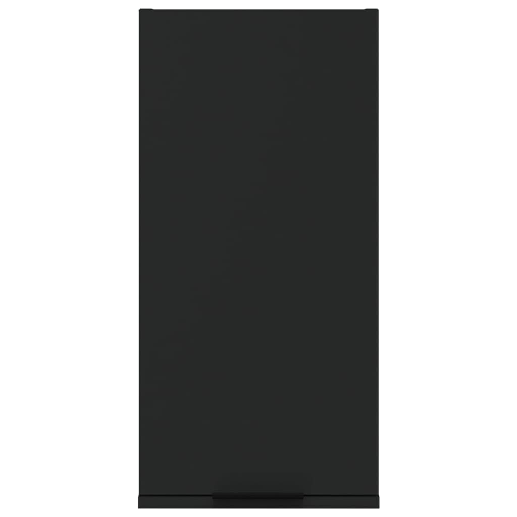 vidaXL Badrumsskåp väggmonterat svart 32x20x67 cm