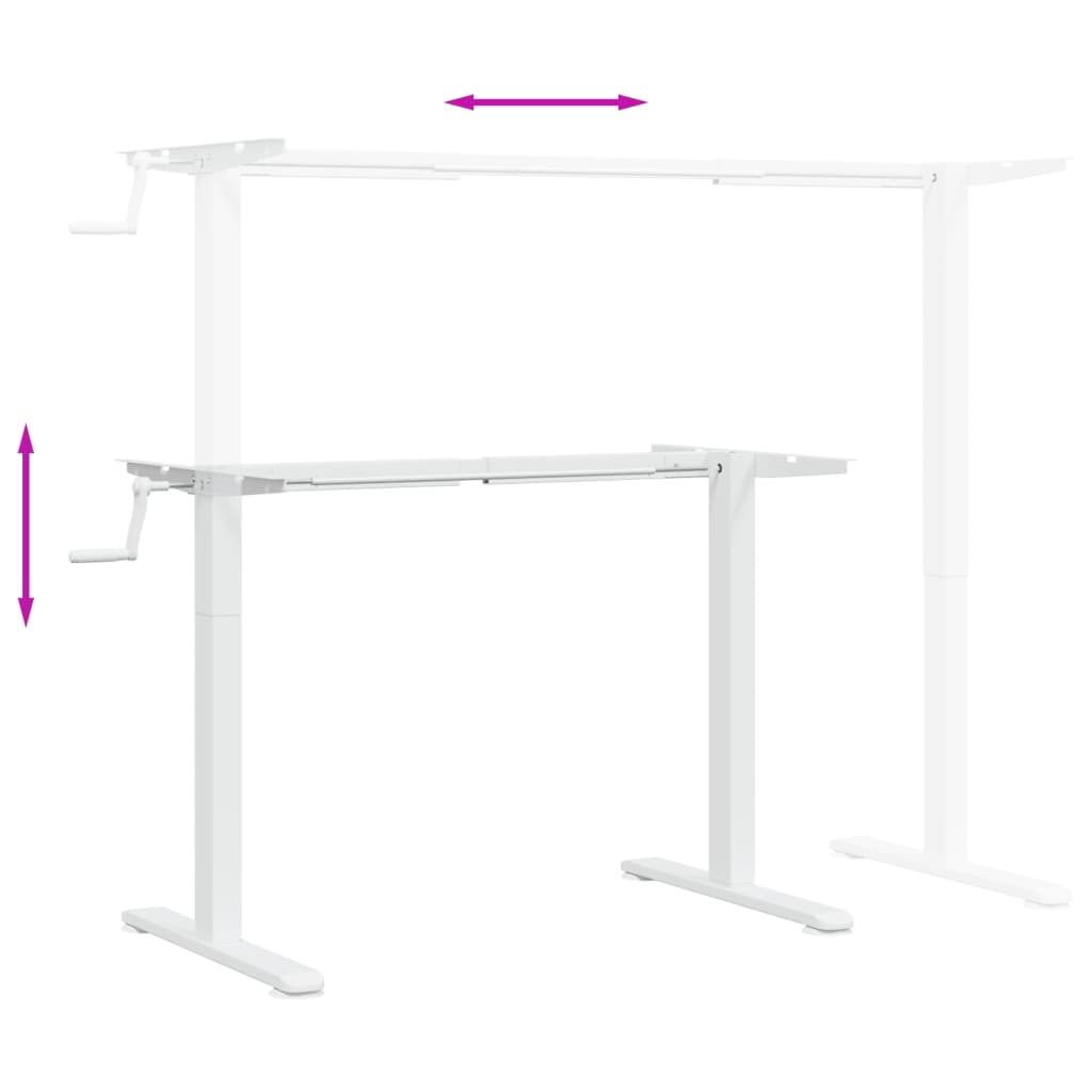 vidaXL Stativ för höjbart skrivbord (94-135)x60x(70-114) cm stål