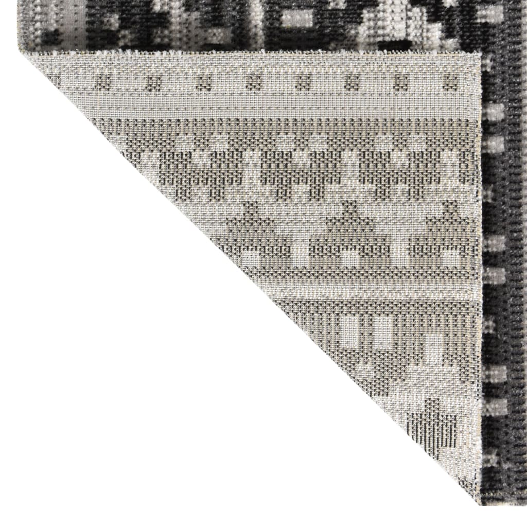 vidaXL Utomhusmatta plattvävd 115x170 cm mörkgrå