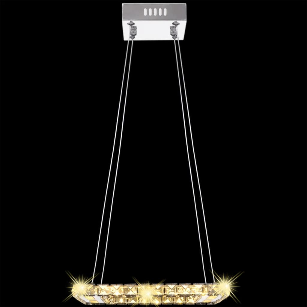 vidaXL LED Taklampa med kristaller 15,4 W fyrkantig